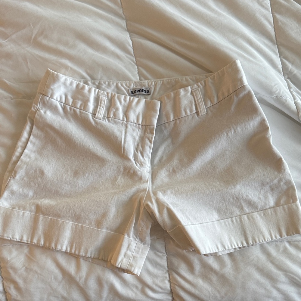 Express Women's Classic White Bermudas